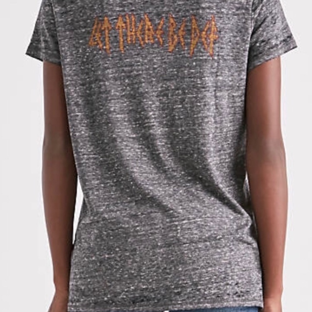 NWT Lucky Brand Def Leppard burnout distressed top - Picture 3 of 8